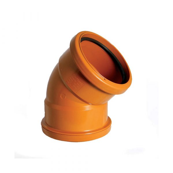 45 Degree Drainage Bend Double Socket 110mm