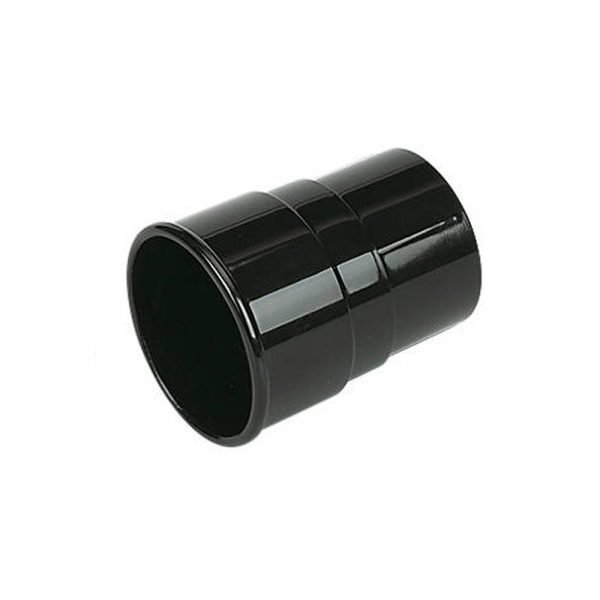 Round Downpipe Connector Black 68mm