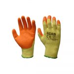Orange Palm Knitshell Latex Gloves Large