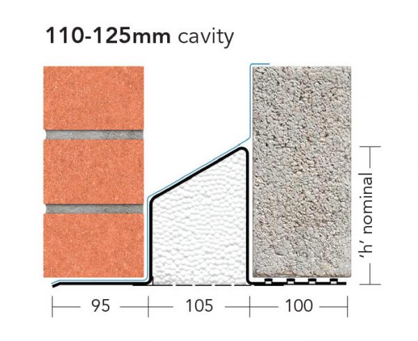 IG Steel Lintel Cavity L1/S 110 2100mm